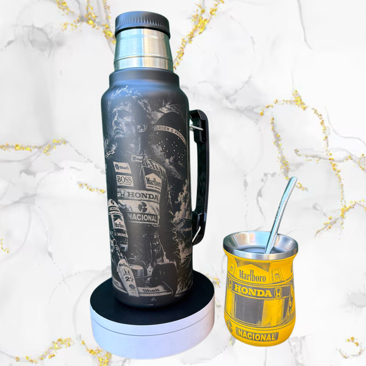Combo Termo + Mate / Ayrton Senna / Diseño 2