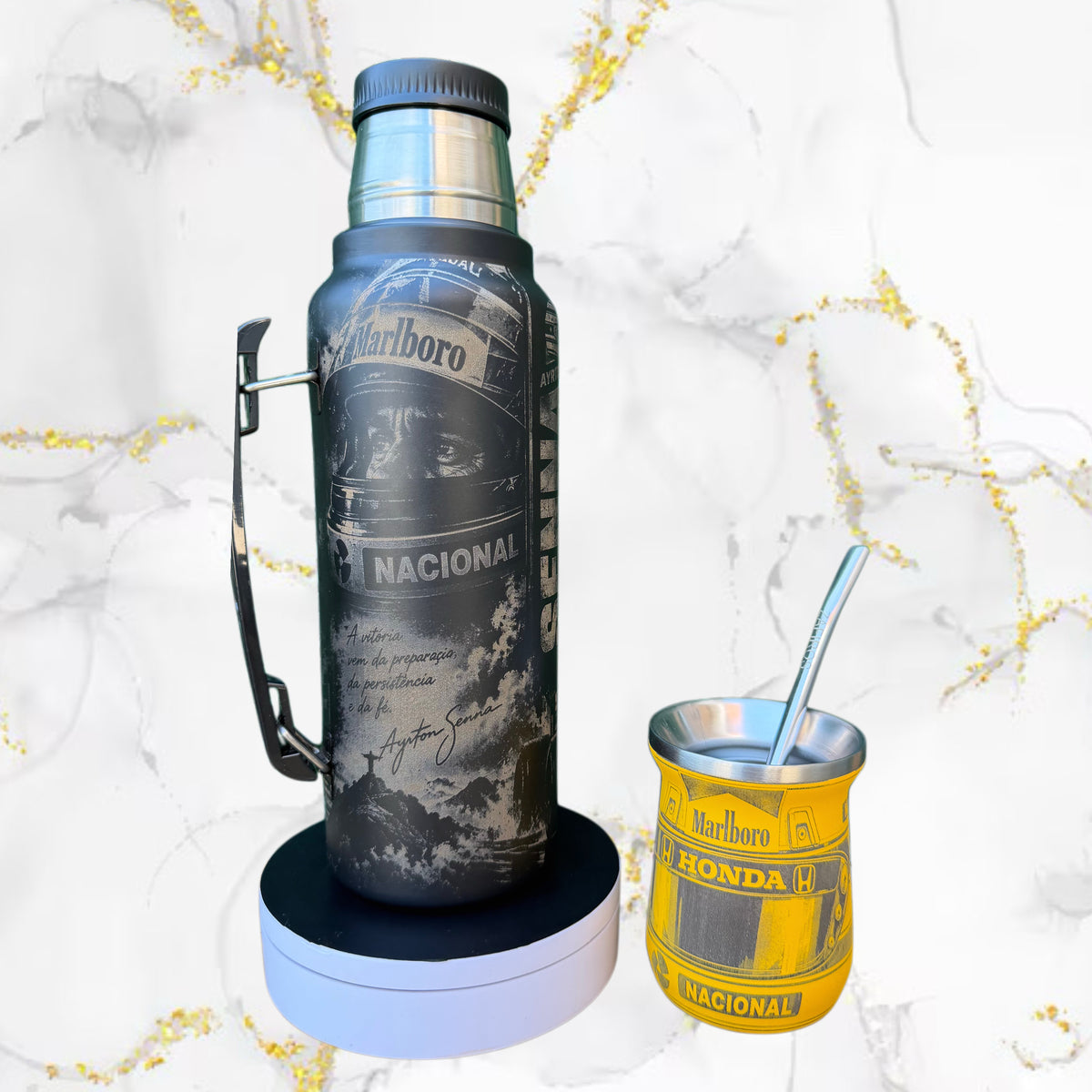 Combo Termo + Mate / Ayrton Senna / Diseño 2