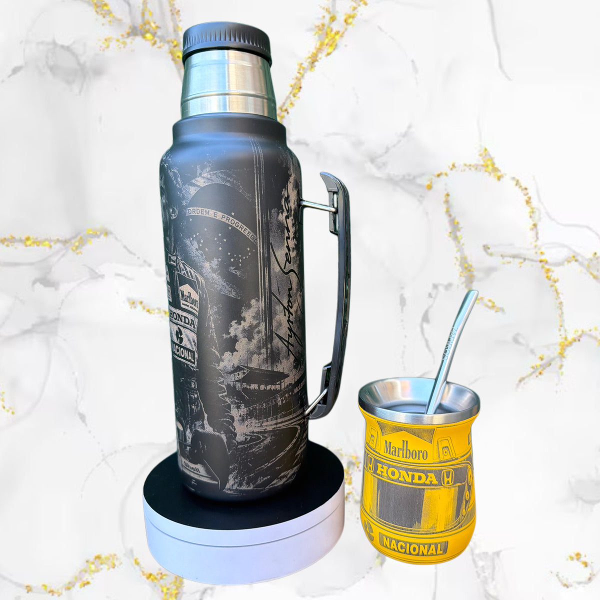 Combo Termo + Mate / Ayrton Senna / Diseño 2