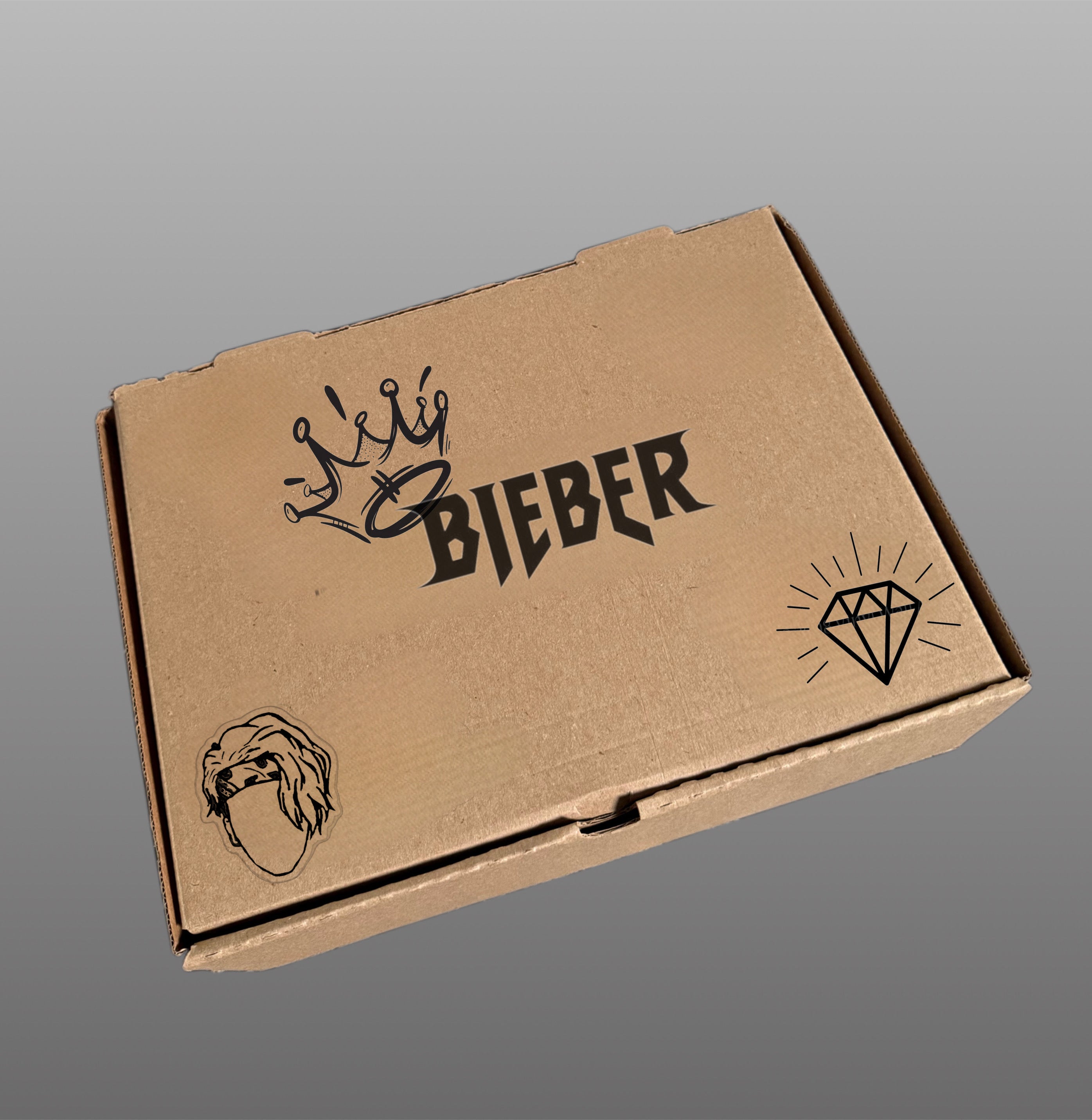 Caja cartón / Justin Bieber