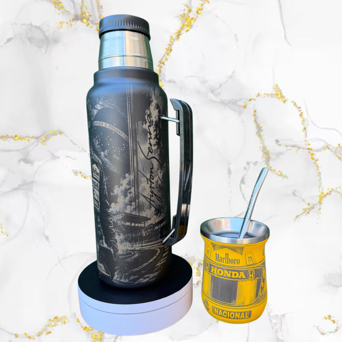 Combo Termo + Mate / Ayrton Senna / Diseño 2