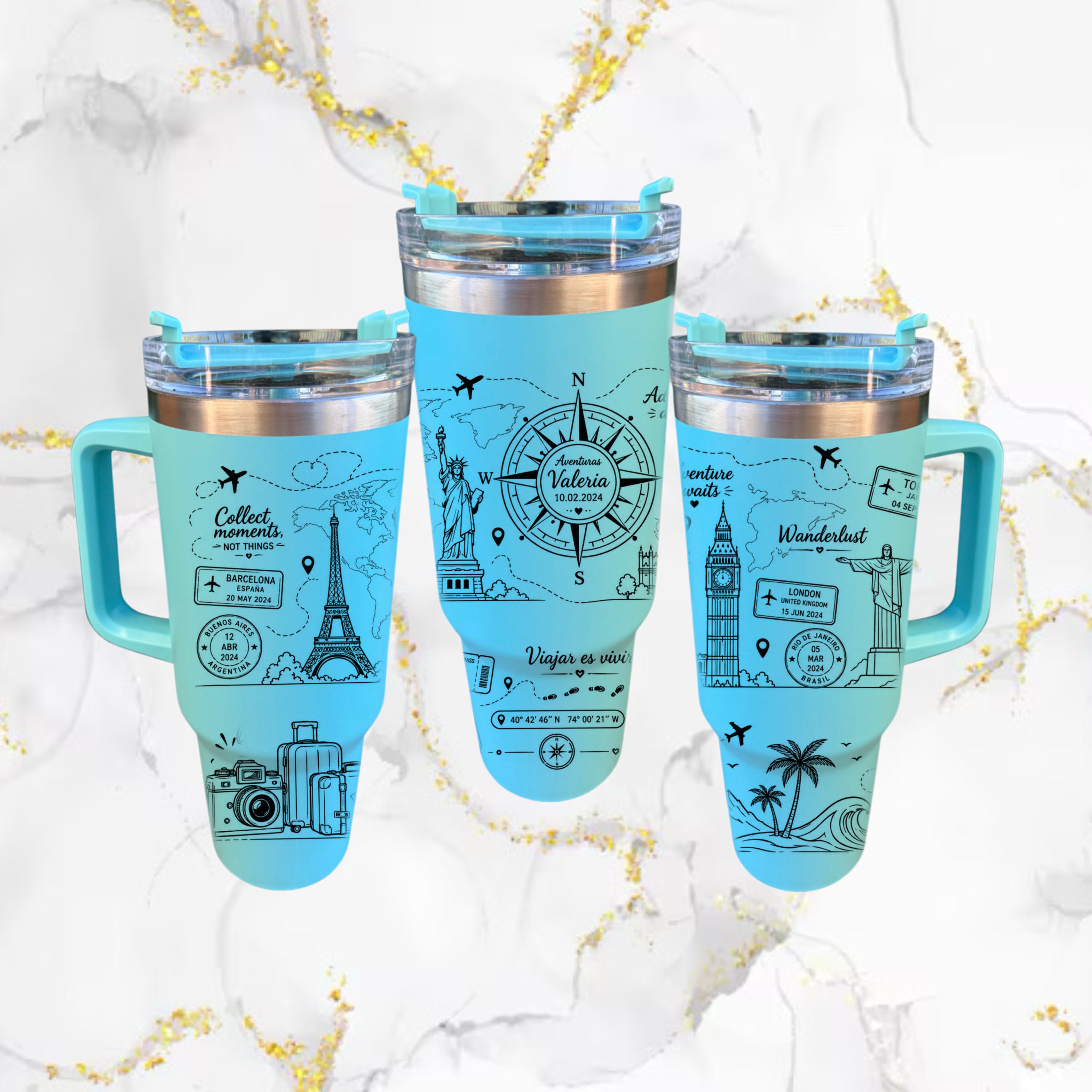 Vaso Trendy / Tematica Viajes / 1.2L