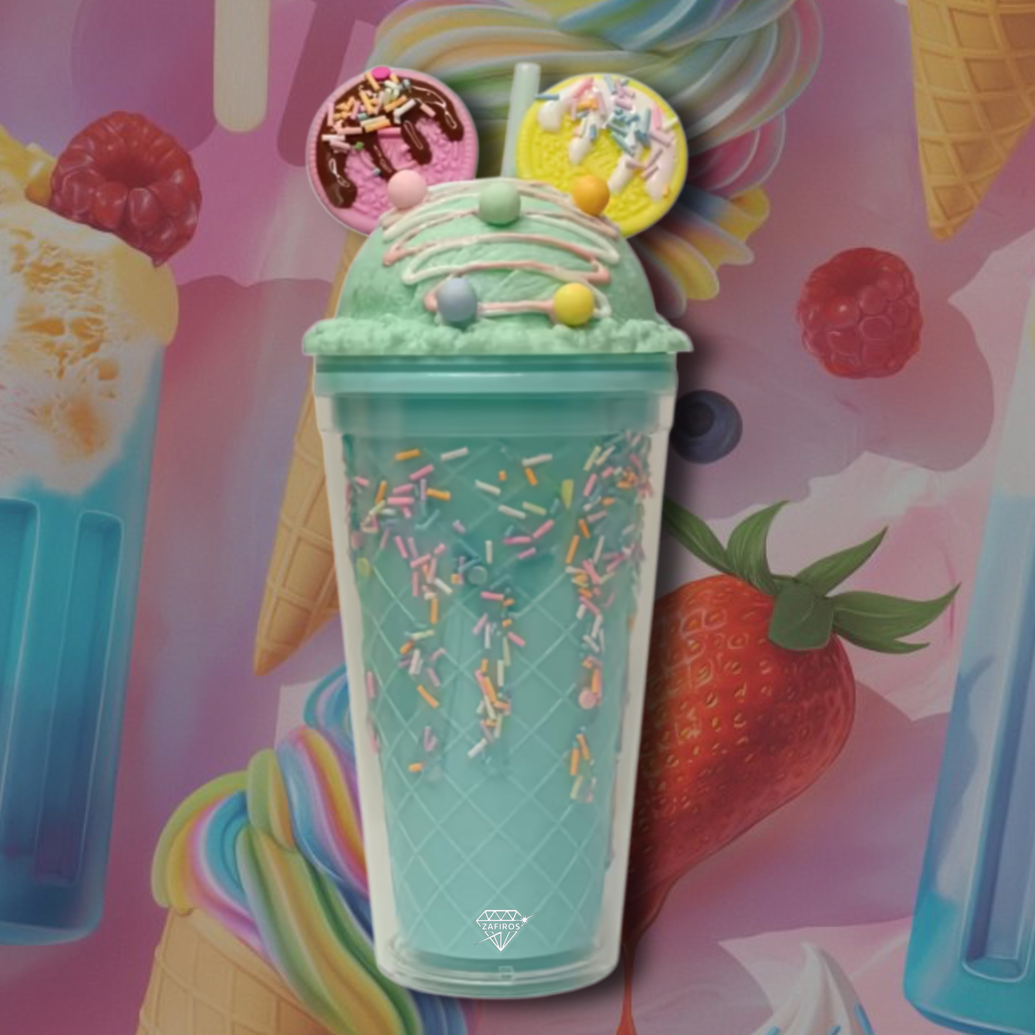 Vaso plástico / Helado / 450ml