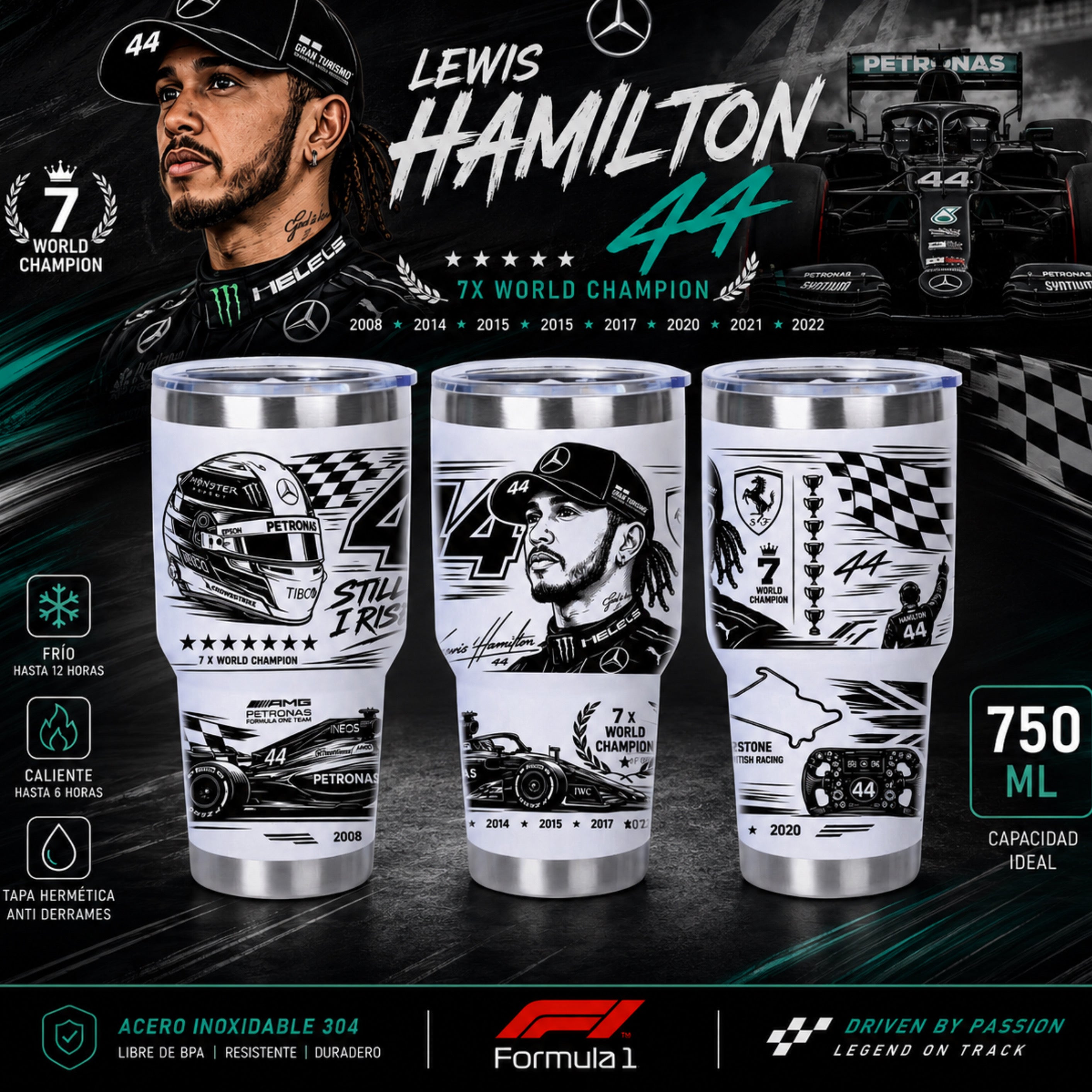 Vaso Térmico / Lewis Hamilton / 750ml