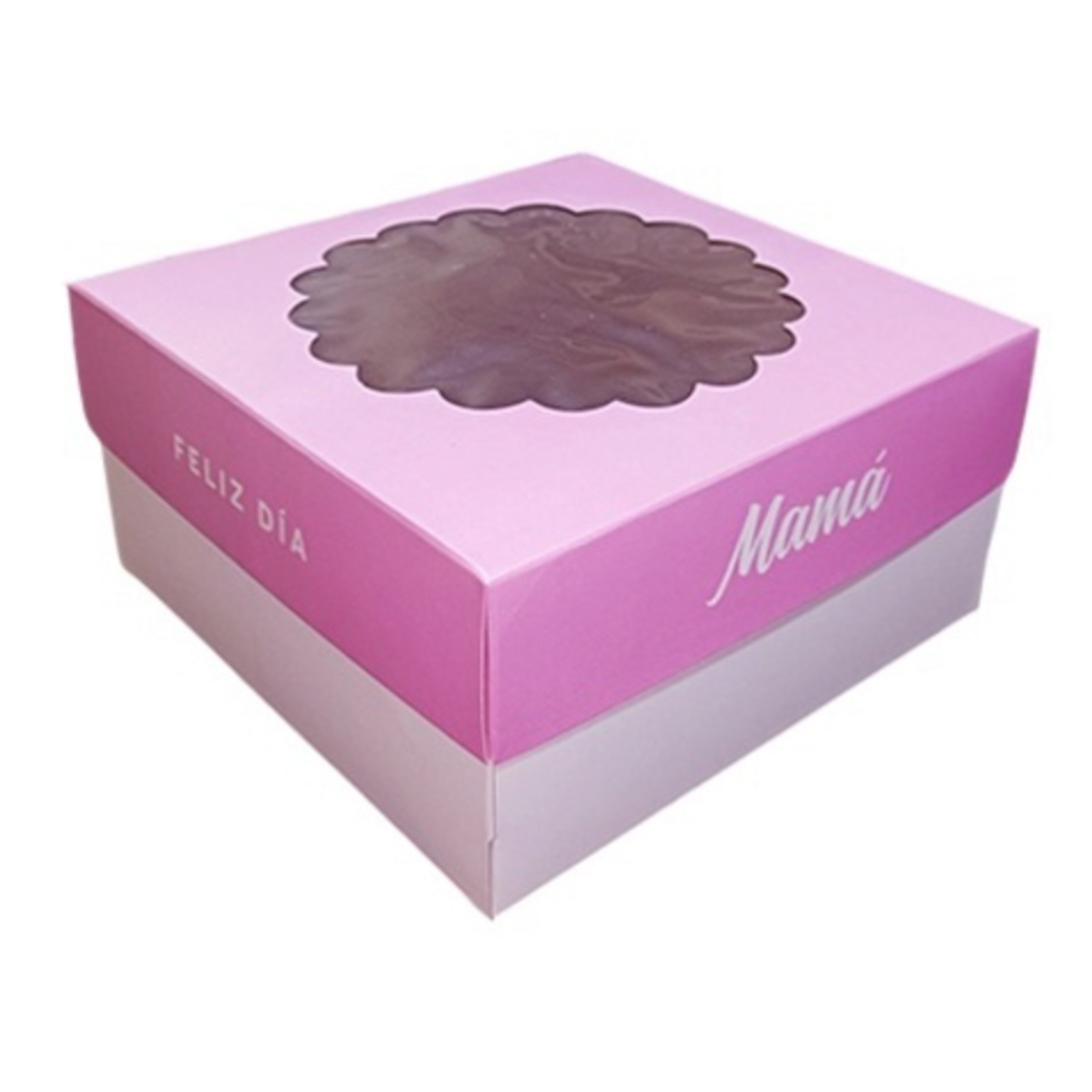 Caja cartón / Mamá / con visor nube