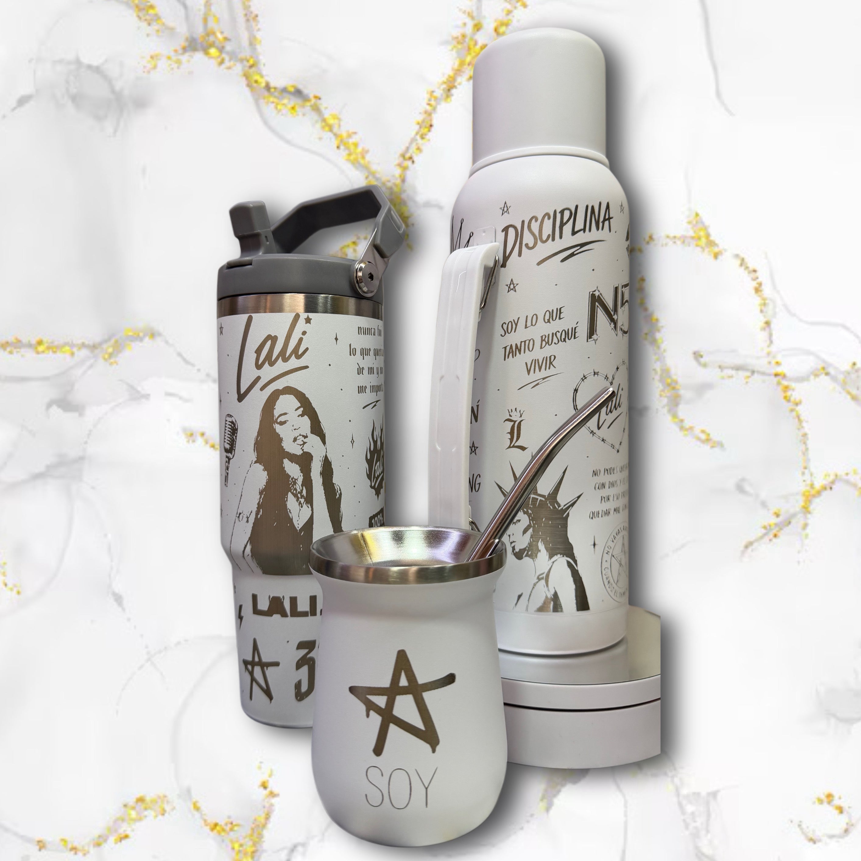 Combo Lali / Termo + Mate + vaso 900ml / Bombilla de regalo