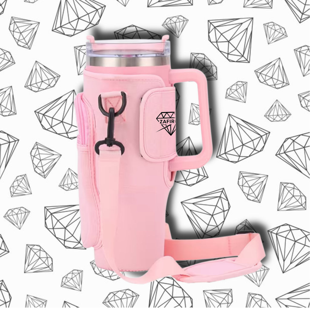 Bandolera para Vaso Trendy / Zafiros / Rosa