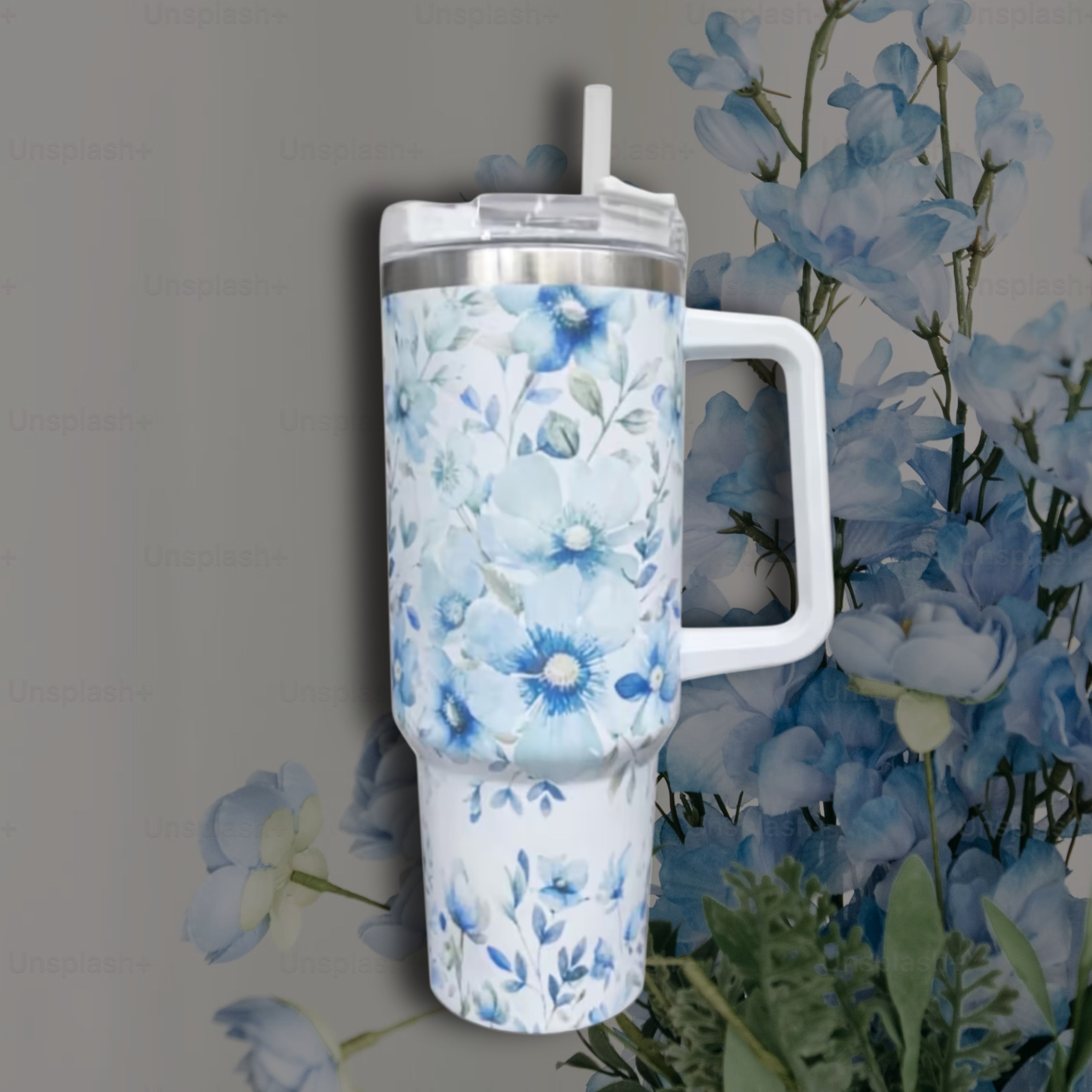 Vaso trendy / Estampado flores / 1.2L