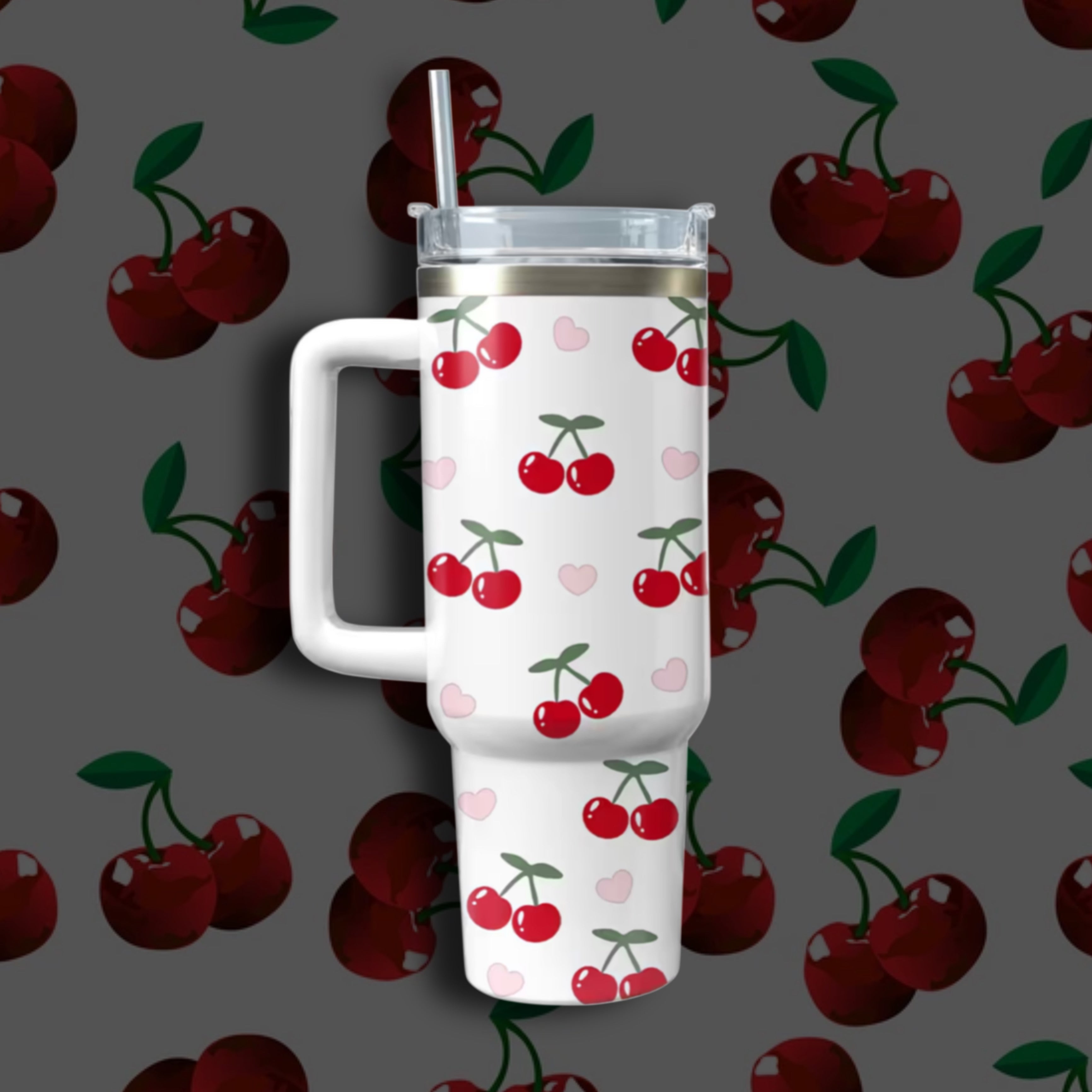 Vaso trendy / Estampado Cherry / 1.2L